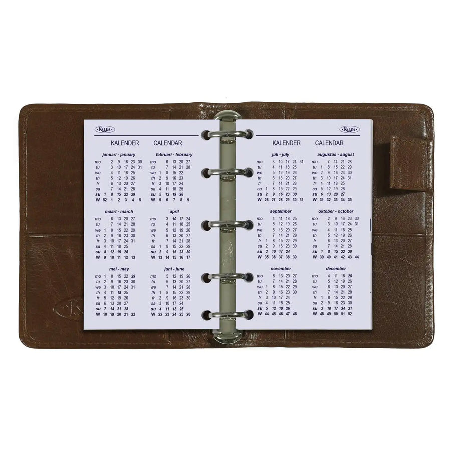 6247-25-26 104 x 68 mm Mini Agenda Organizer Nachfüllwoche NL EN 2026