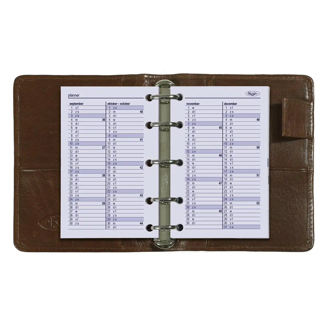 6247-25-26 104 x 68 mm Mini Agenda Organizer Nachfüllwoche NL EN 2026