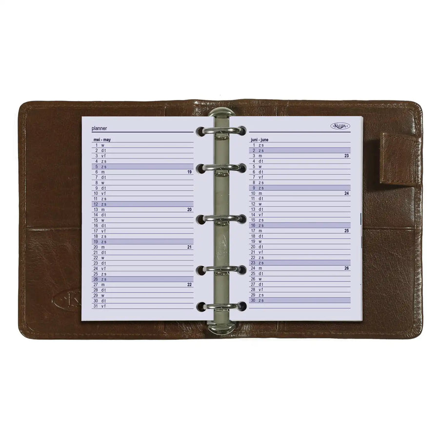 6247-25-26 104 x 68 mm Mini Agenda Organizer Nachfüllwoche NL EN 2026
