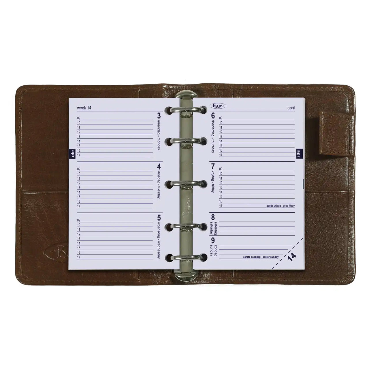 6247-25-26 104 x 68 mm Mini Agenda Organizer Nachfüllwoche NL EN 2026