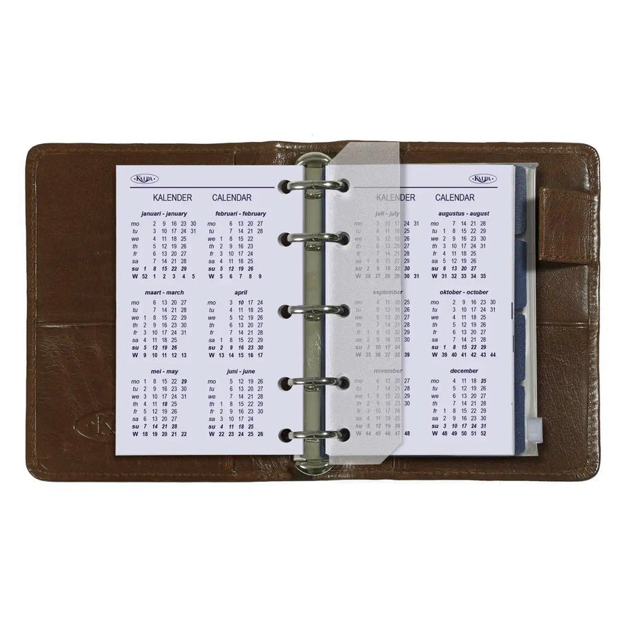 6347-26 104 x 68 mm Mini Agenda Binder Nachfüllungen wöchentlich komplettes Set NL EN 2026
