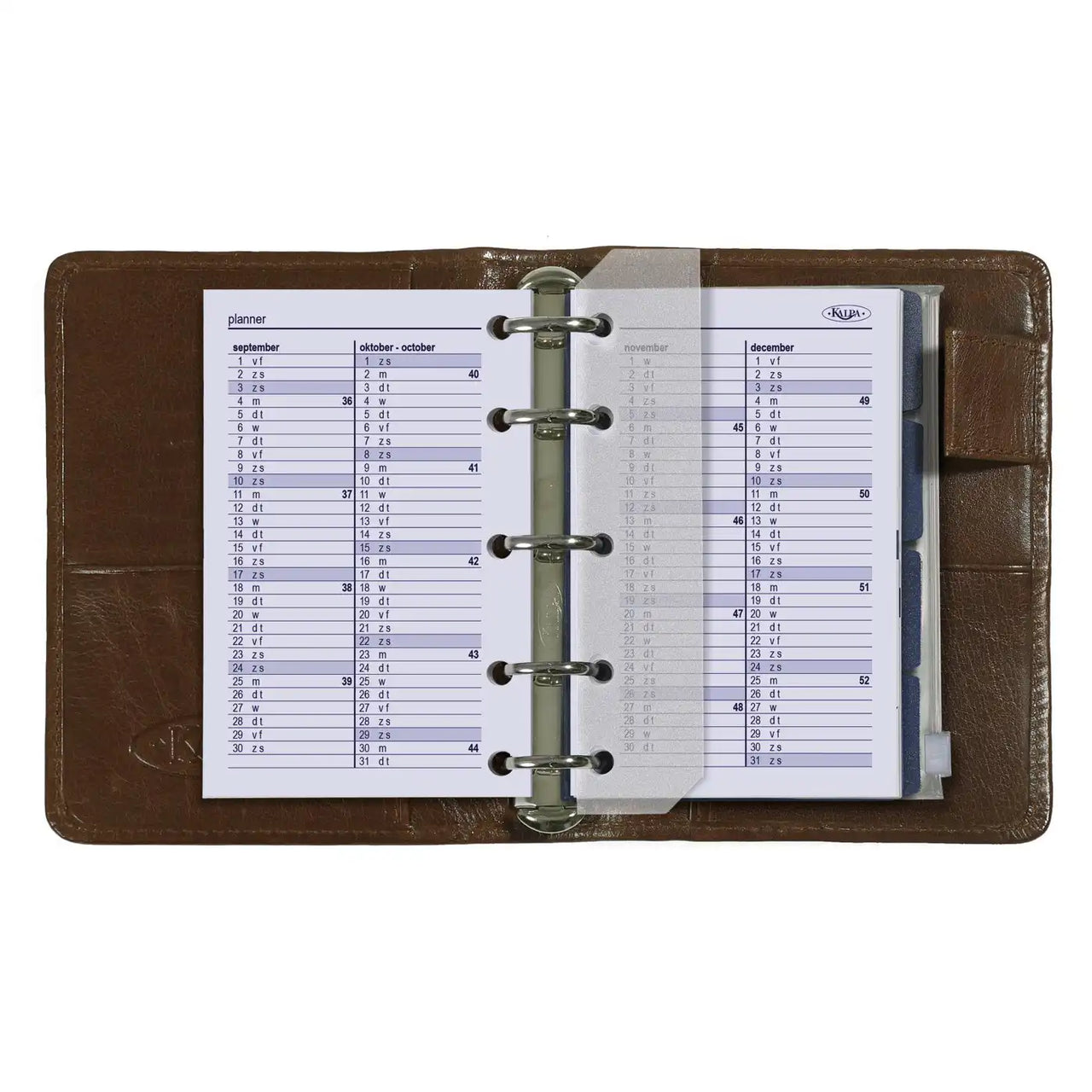 6347-26 104 x 68 mm Mini Agenda Binder Nachfüllungen wöchentlich komplettes Set NL EN 2026