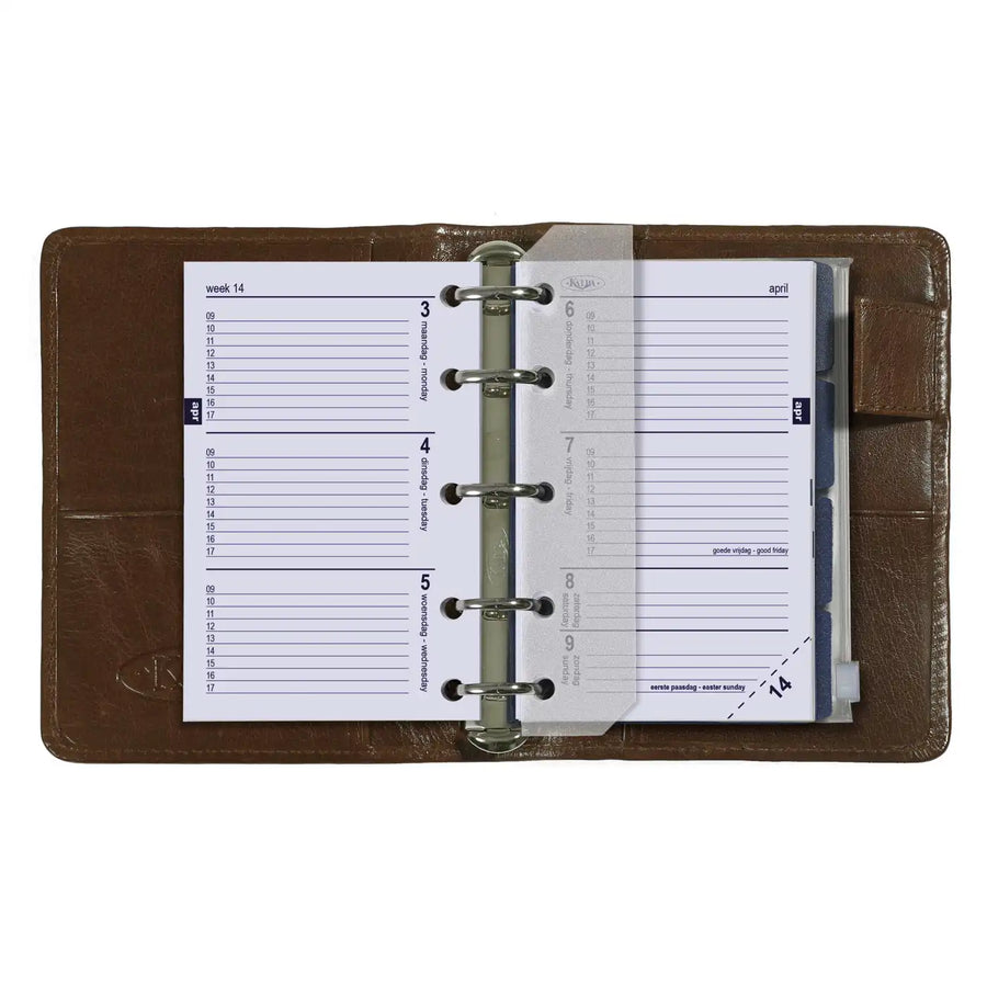 6347-26 104 x 68 mm Mini Agenda Binder Nachfüllungen wöchentlich komplettes Set NL EN 2026