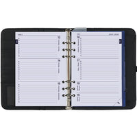 1011-01-P A5 Ring Planner Grain Black 2025 agenda