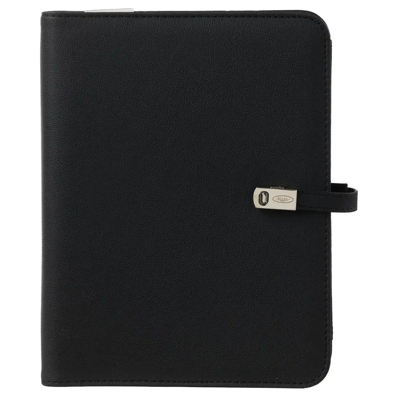 1011-01-P A5 Ring Planner Grain Black 2025 agenda
