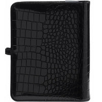 1011-06 Refillable A5 Ring Binder Planner Alligator Black