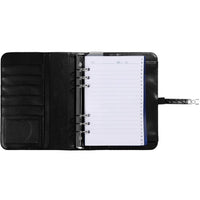 1011-06 Refillable A5 Ring Binder Planner Alligator Black