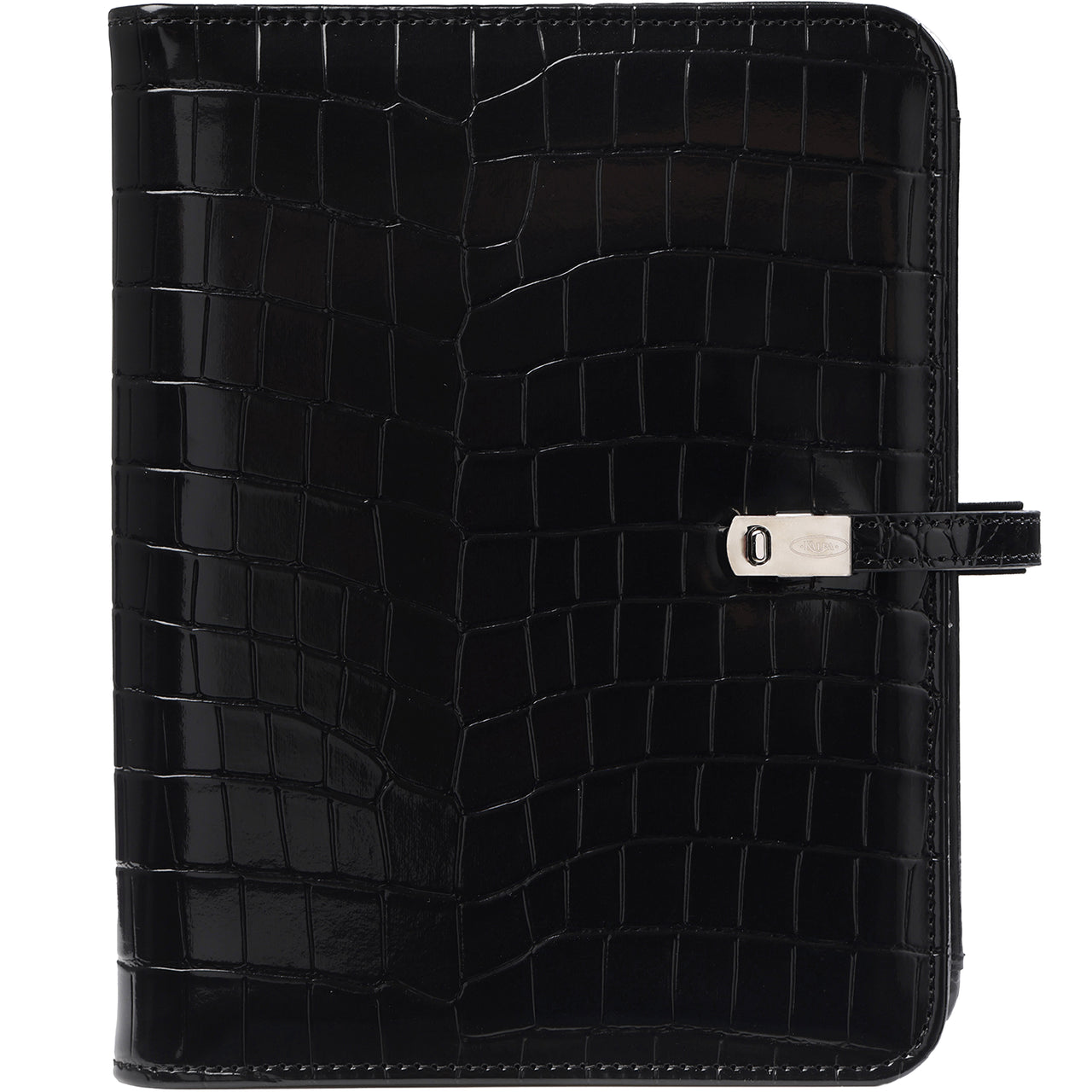 1011-06 Refillable A5 Ring Binder Planner Alligator Black