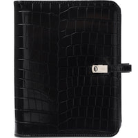 1011-06 Refillable A5 Ring Binder Planner Alligator Black