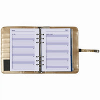 Elegant Refillable A5 Ring Binder Croco Gold