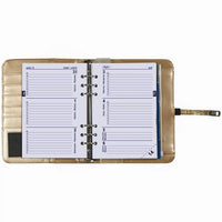 High Quality Refillable A5 Ring Binder Croco Gold