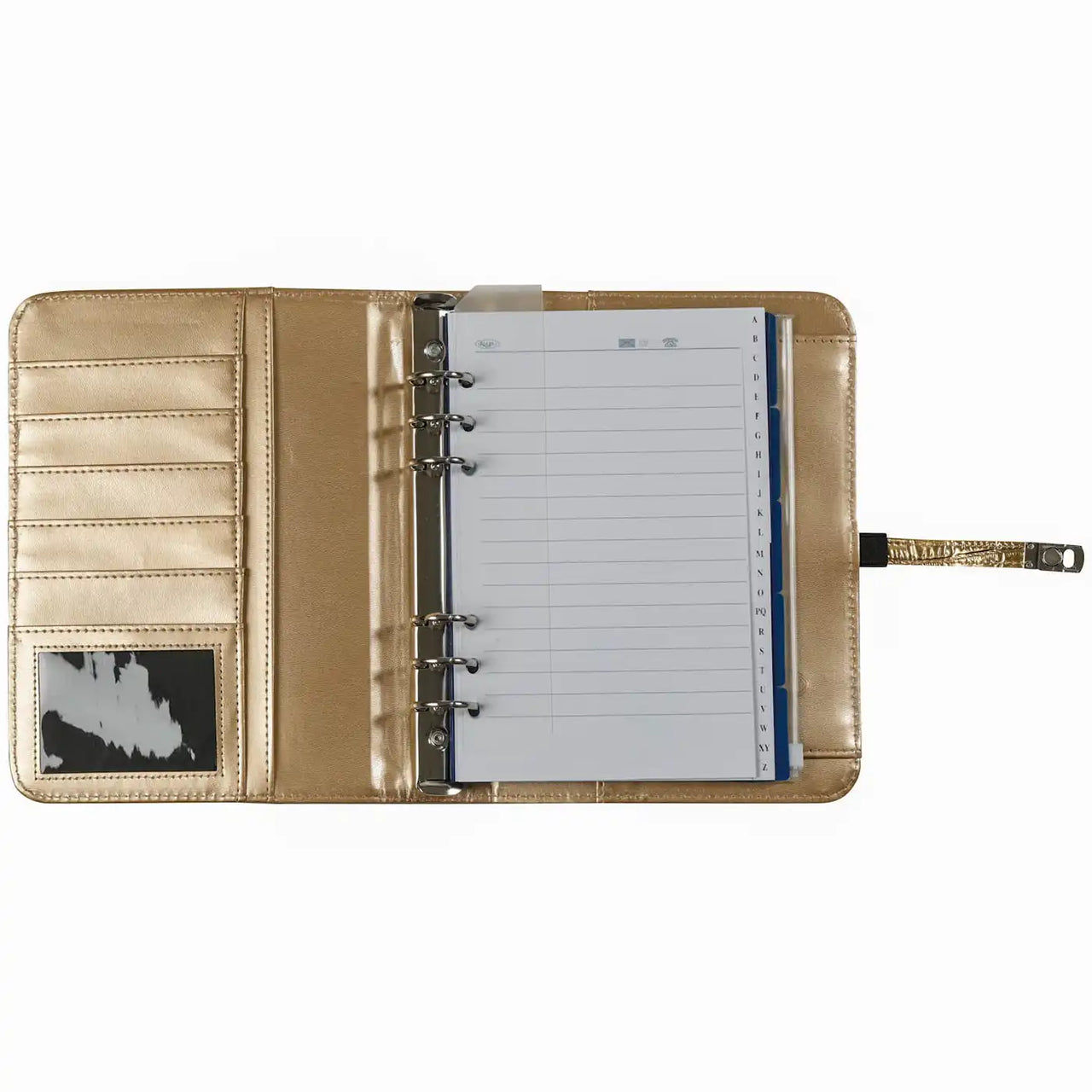 Refillable A5 Ring Binder Croco Gold by Kalpa