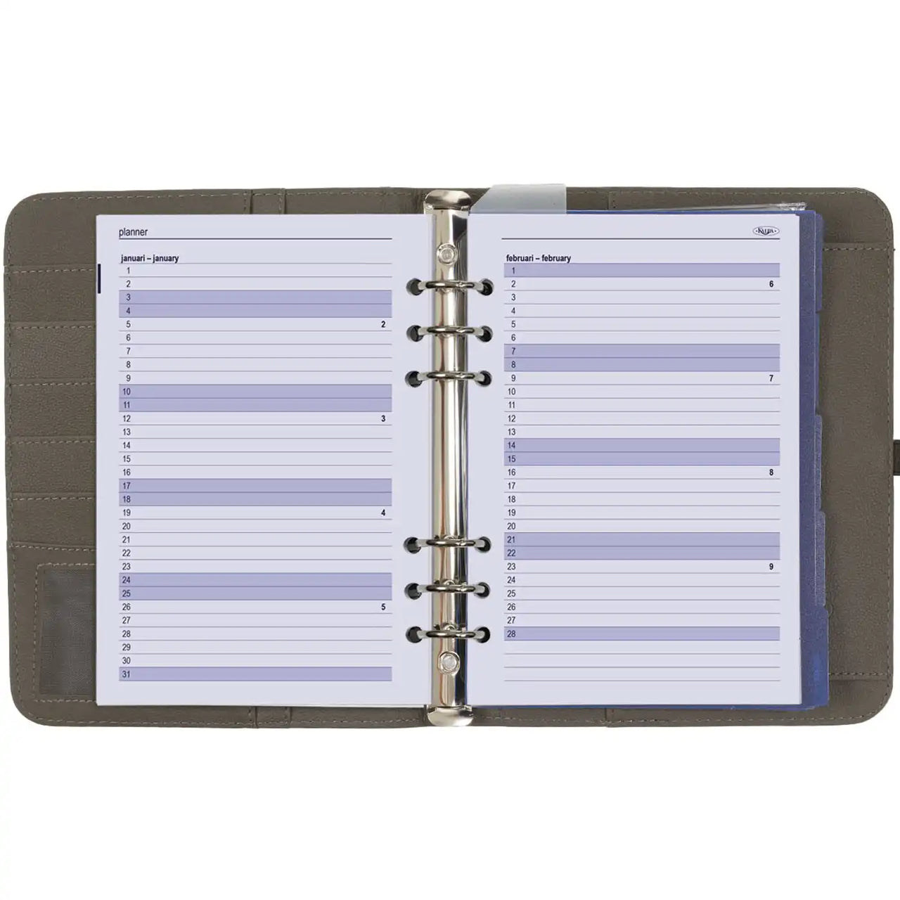 1011-17 A5 Ringagenda Getreidegrau
