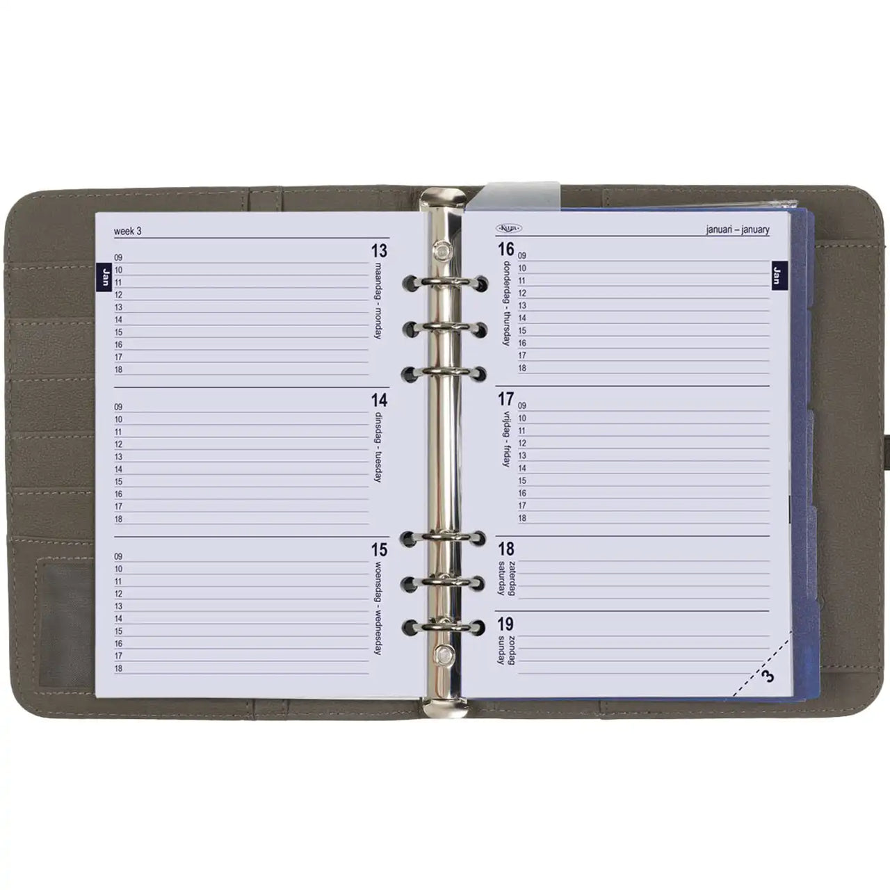1011-17 A5 Ringagenda Getreidegrau