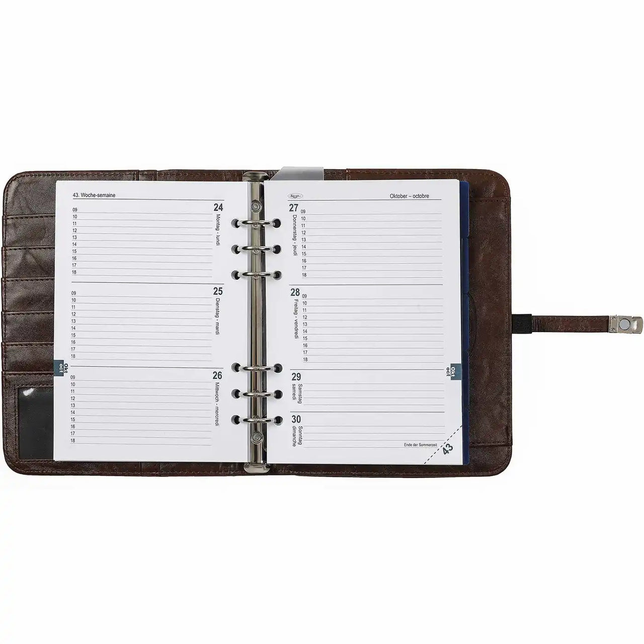 Refillable A5 Agenda Ring Binder Omber brown by Kalpa
