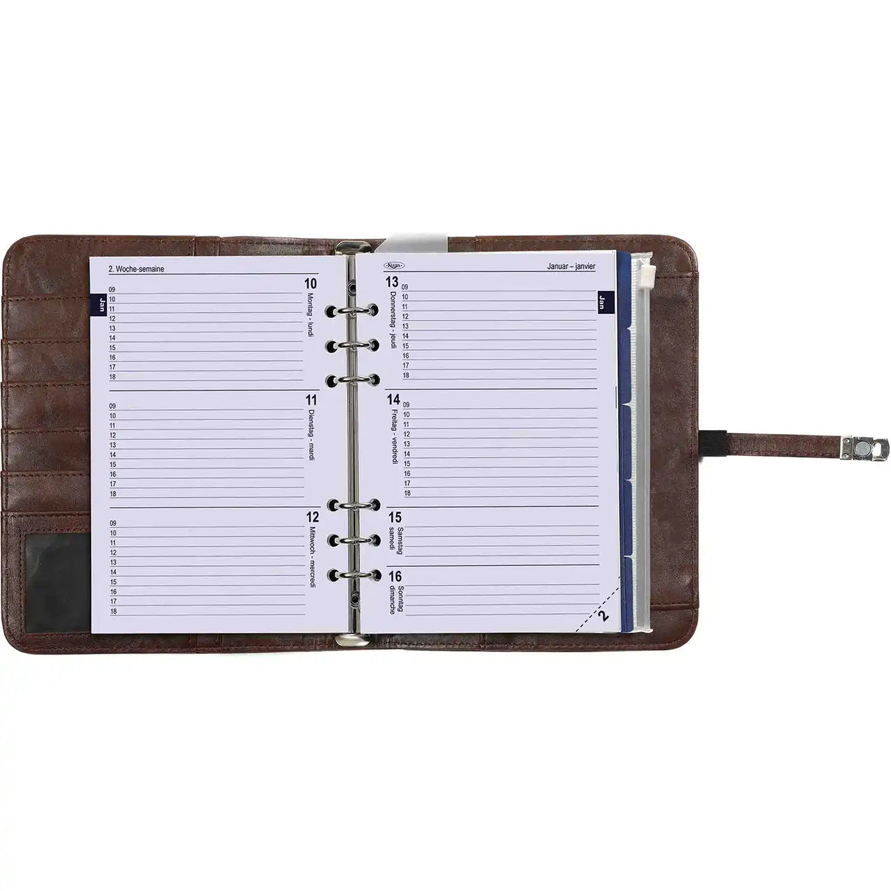 Kalpa Refillable A5 Agenda Ring Binder Omber brown