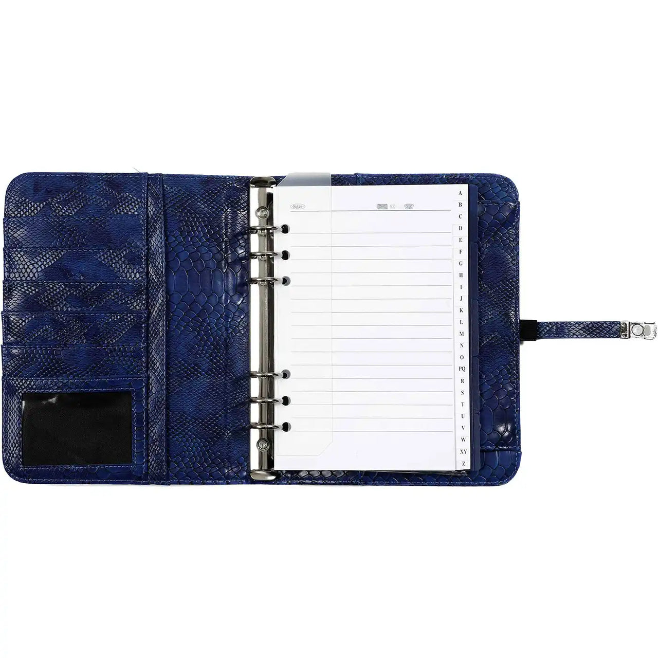 A5 Ring Binder Agenda Croco Indigo by Kalpa