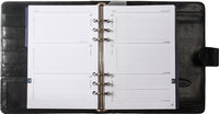 1011-I A5 Classico raccoglitore ad anelli in pelle nera Organizer