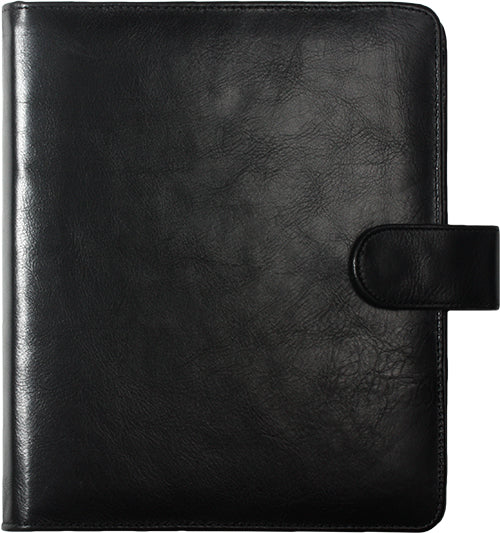 1011-I A5 Classico raccoglitore ad anelli in pelle nera Organizer