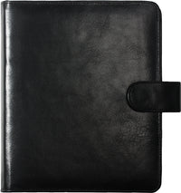 1011-I A5 Classico raccoglitore ad anelli in pelle nera Organizer