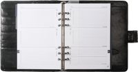 1011-I A5 Classeur à anneaux classique en cuir noir Organizer (Copie)