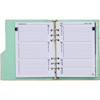 1016-72 Clipbook A5 6 Ring Binder Agenda Pastellrosa Grün