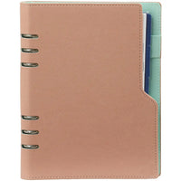 1016-72 Clipbook A5 6 Ring Binder Agenda Pastellrosa Grün