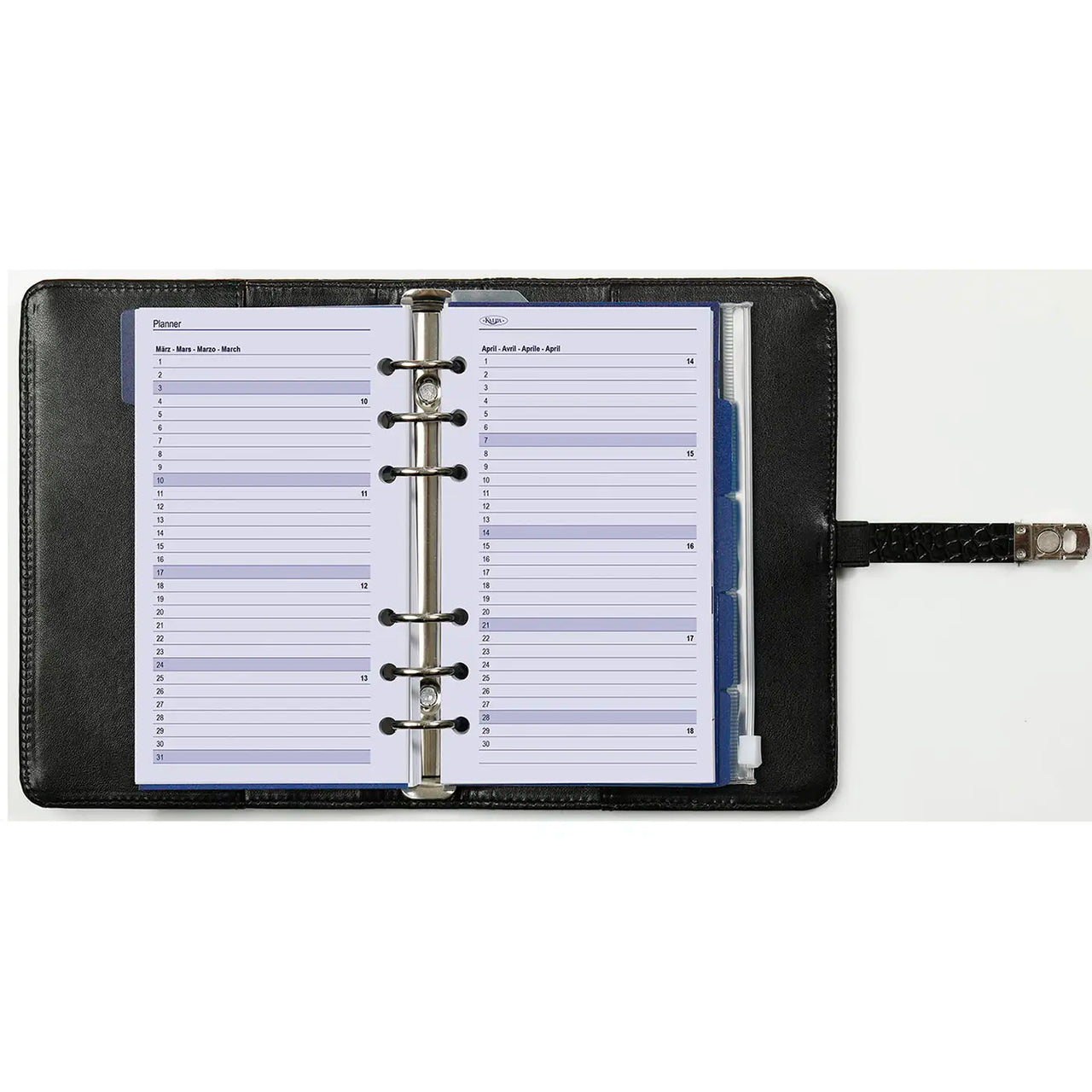 1111-03 Personal organizer aligator zwart