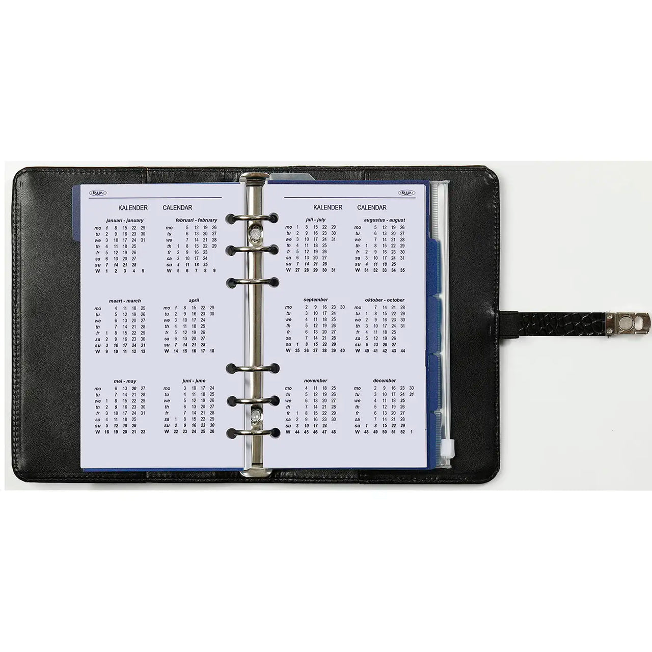 1111-03 Personal organizer aligator zwart