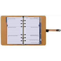 1111-05 Refillable Personal Agenda Planner Snake Print Brown
