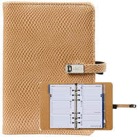 1111-05 Refillable Personal Agenda Planner Snake Print Brown