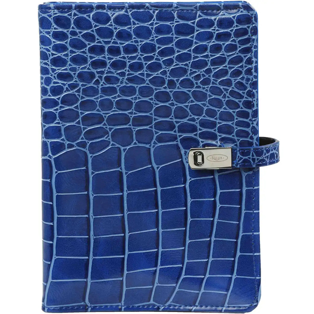 Stylish  Refillable Personal Organizer Croco Mediterranean Blue