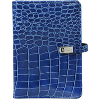 Stylish  Refillable Personal Organizer Croco Mediterranean Blue