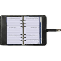1111-12 Regilizable Personal de 6 anillos Agenda de agenda flores de floración negra
