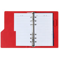 1116-62 Personal 6 Ringband Organizer Clipbook Glans Croco Rood