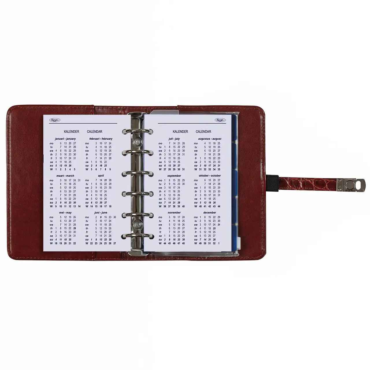 Buy Kalpa  Refillable Pocket Ring Binder Planner Croco Cognac