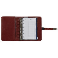 Kalpa  Refillable Pocket Ring Binder Planner Croco Cognac