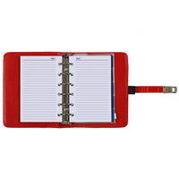 Refillable Pocket Ring Binder Planner Organizer Croco Red by Kalpa