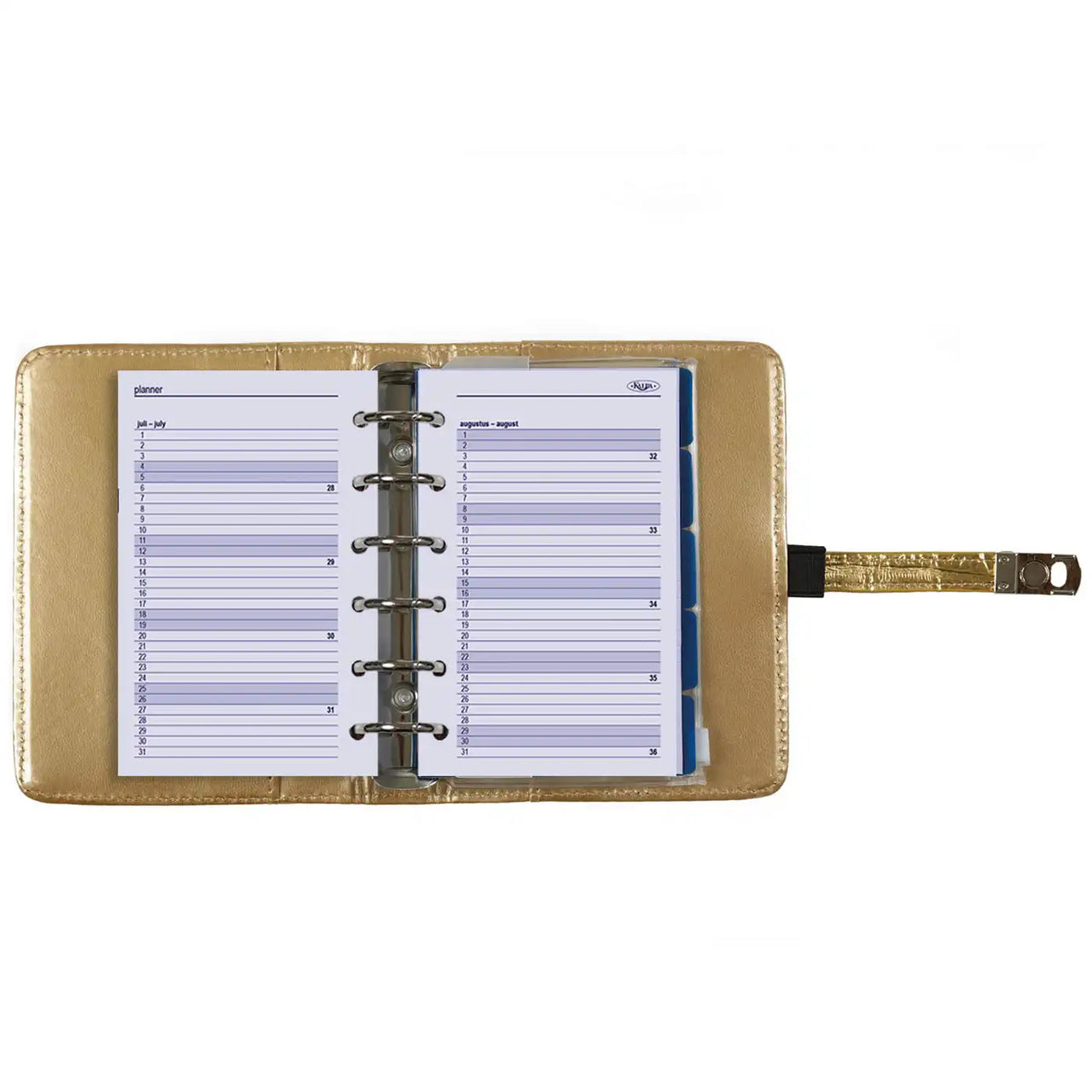 1311-14 Mini Ringbuch Organizer Croco Gold