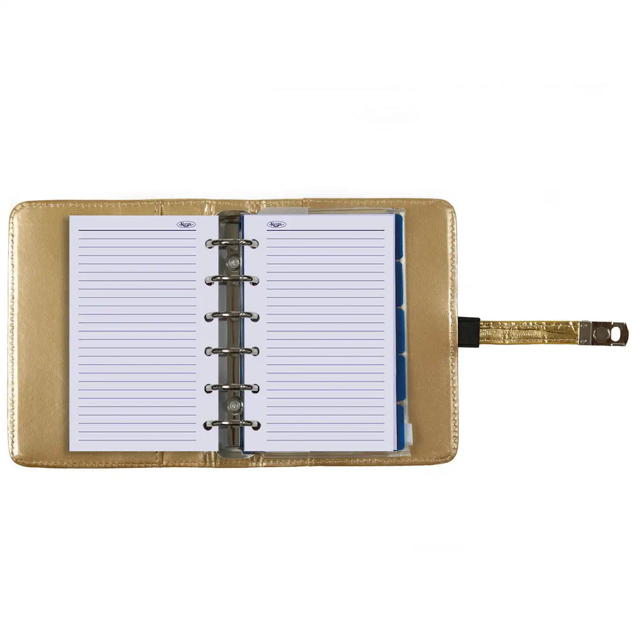 1311-14 Mini Ringbuch Organizer Croco Gold