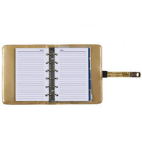 1311-14 Mini Ringbuch Organizer Croco Gold
