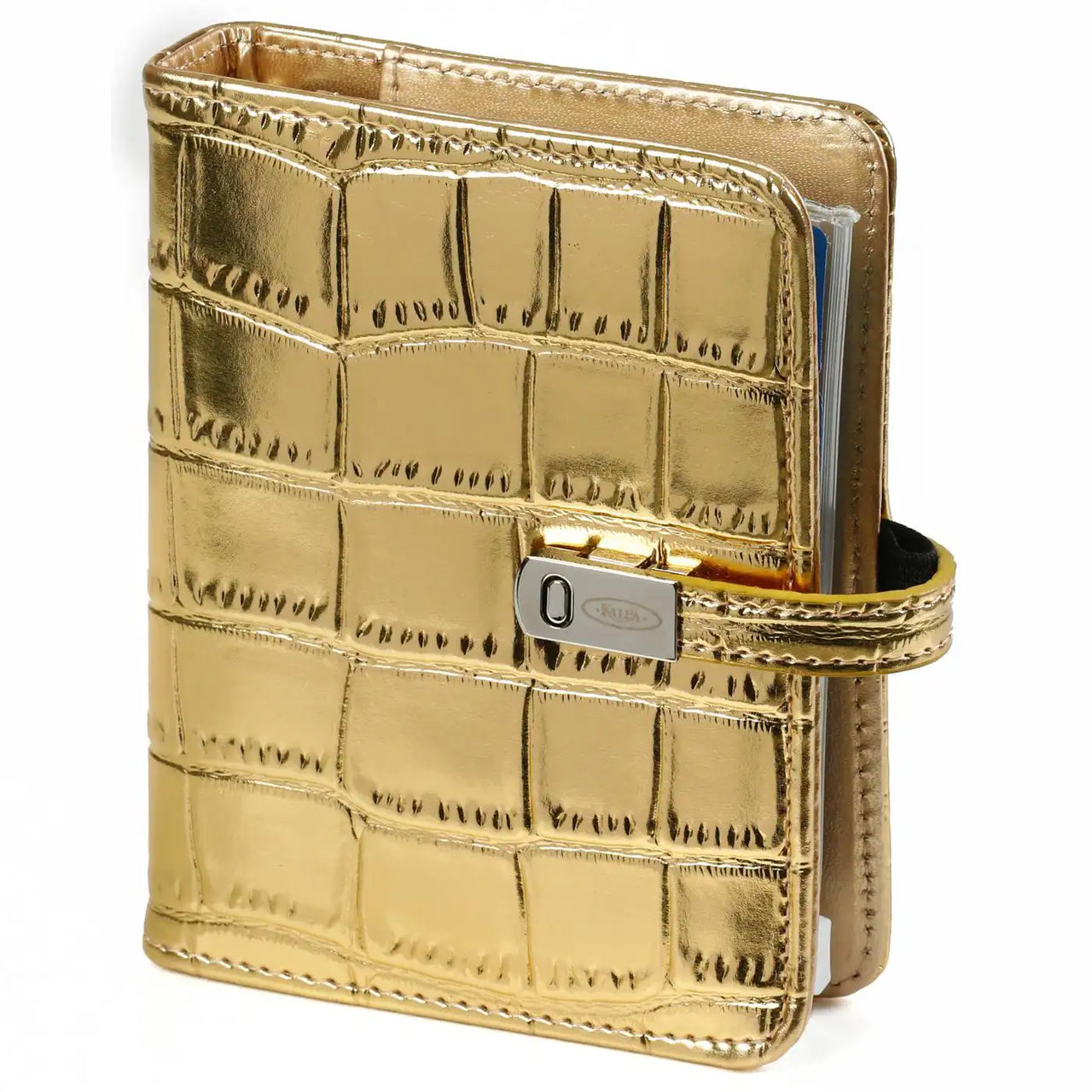 1311-14 Mini Ringbuch Organizer Croco Gold