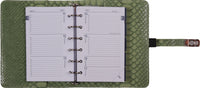 1311-43  Green croc-effect pocket organizer