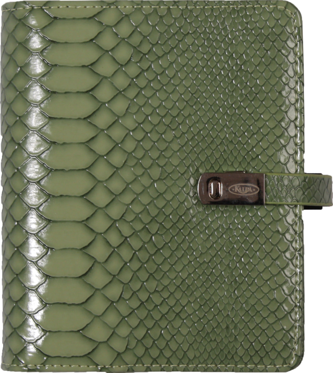 1311-43  Green croc-effect pocket organizer
