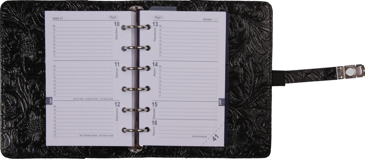 1311-47 Black floral garden pocket organizer