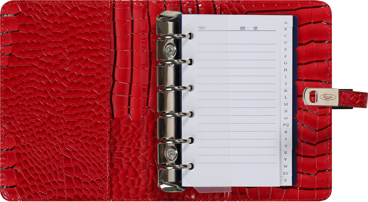 1311-62 Pocket organizer gloss - croco red