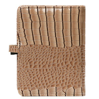 1311-63 Pocket organizer glans - croco taupe