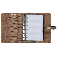 1311-63 Pocket organizer glans - croco taupe