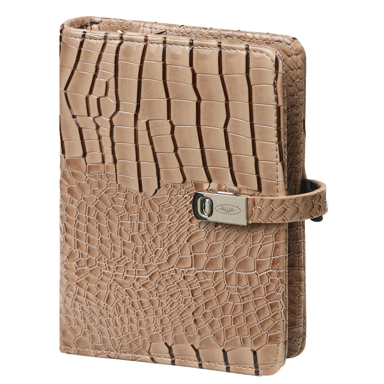 1311-63 Pocket organizer glans - croco taupe