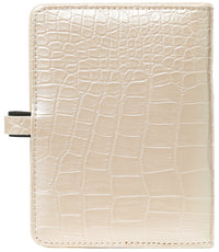 1311-65 Pocket organizer crocodile mother of pearl